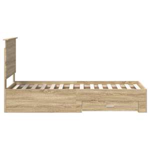 Rám postele Sonoma dub a stříbrná 70 x 190 cm kompozitní dřevo - obrázek 8