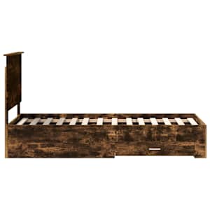 Rám postele Uzený dub a stříbrná 70 x 190 cm kompozitní dřevo - obrázek 8