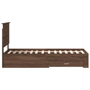 Rám postele Hnědý dub a stříbrná 70 x 190 cm kompozitní dřevo - obrázek 8