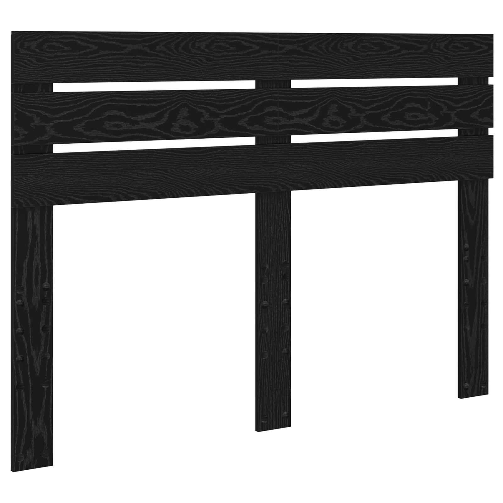 Sengestamme med hodegjerde Svart 160 x 200 cm Massiv furu - Bilde 6