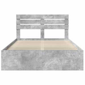 Rám postele s čelo Beton 140 x 190 cm Masivní borové dřevo - obrázek 7