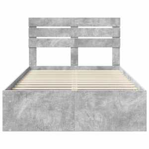 Rám postele s čelo Beton 120 x 200 cm Masivní borové dřevo - obrázek 7