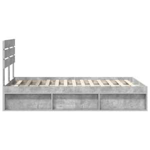 Rám postele s čelo Beton 120 x 200 cm Masivní borové dřevo - obrázek 8