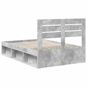 Rám postele s čelo Beton 120 x 190 cm Masivní borové dřevo - obrázek 9