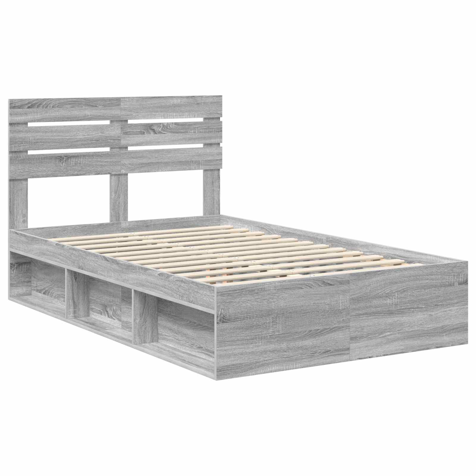 Bedframe Grijs Sonoma 120 x 190 cm Massief grenenhout image 4