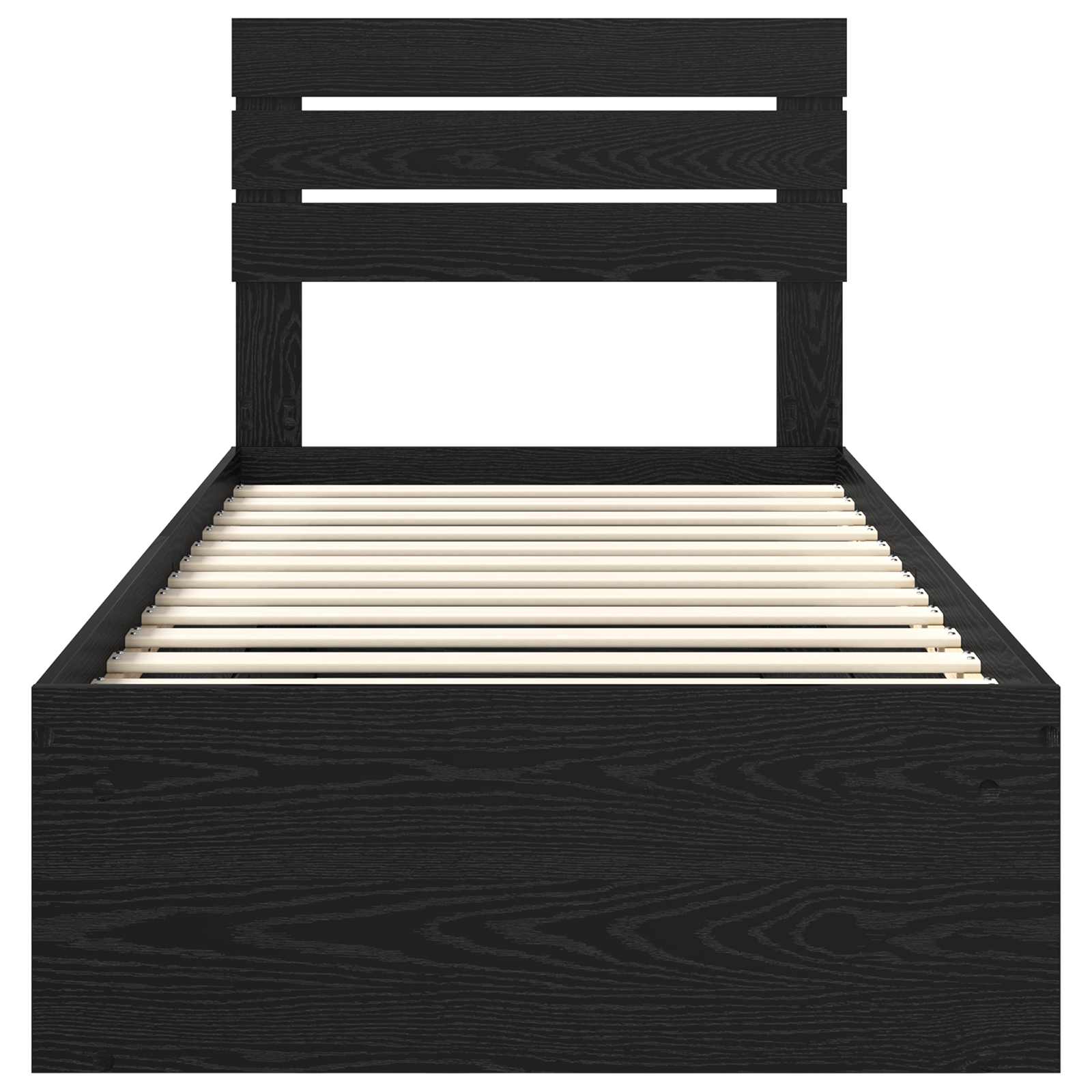 Voodi raam peaga Must 90 x 190 cm Tahke mänd 122 Kõik vajalik sinu aeda ja koju! Voodi raam peaga Must 90 x 190 cm Tahke mänd - Image 7