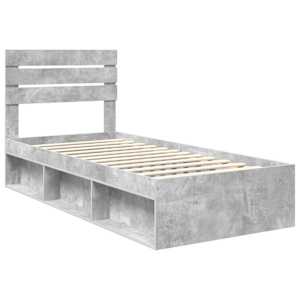 Rám postele Betonově šedá 90 x 190 cm Masivní borové dřevo - obrázek 4