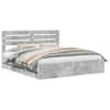 vidaXL Voodi raam sahtliga peaga Betoonhall 180 x 200 cm Inseneripuit