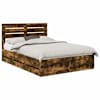 vidaXL Voodi raam sahtliga Suitsetatud tamm 160 x 200 cm Inseneripuit