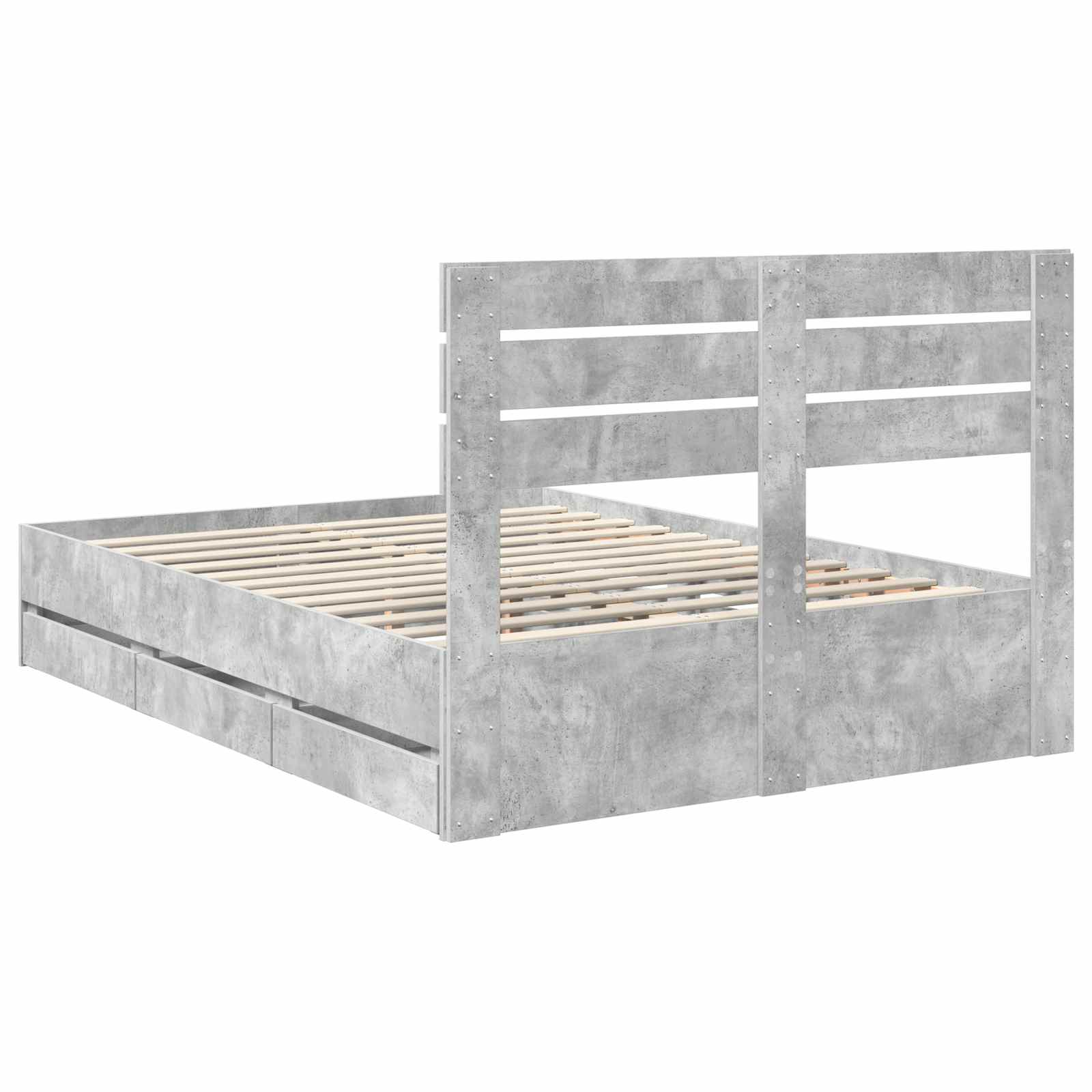 Voodi raam sahtliga peaga Betoonhall 150 x 200 cm Inseneripuit 79 Kõik vajalik sinu aeda ja koju! Voodi raam sahtliga peaga Betoonhall 150 x 200 cm Inseneripuit - Image 10