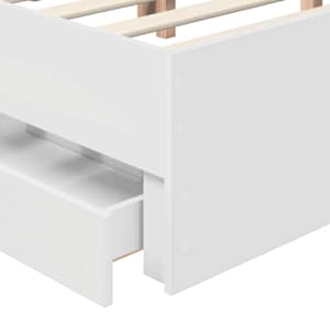 Rám postele se zásuvkou Bílá 120 x 200 cm Inženýrské dřevo - obrázek 11