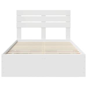 Rám postele se zásuvkou Bílá 120 x 200 cm Inženýrské dřevo - obrázek 8