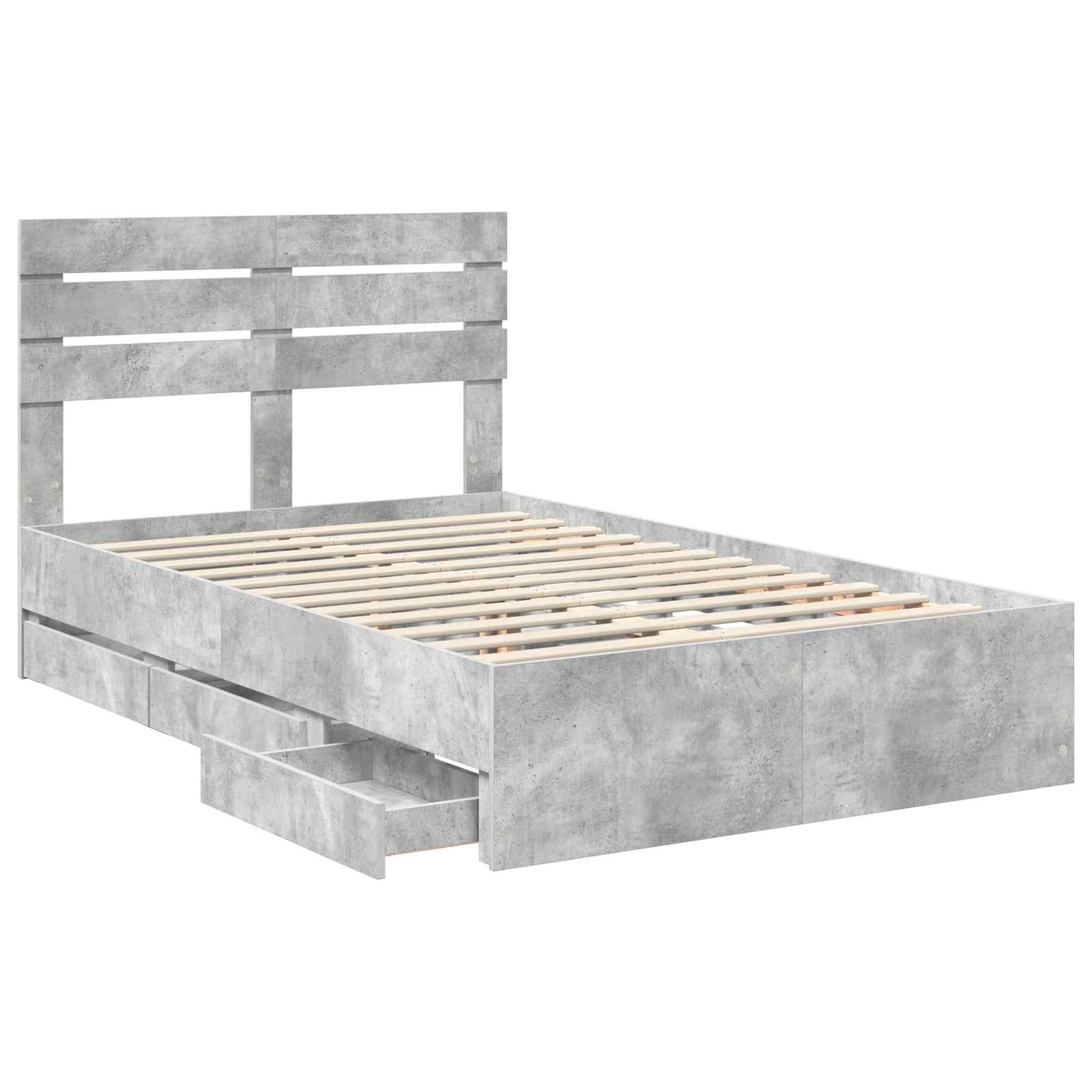 Voodi raam sahtliga peaga Betoonhall 120 x 190 cm Inseneripuit 74 Kõik vajalik sinu aeda ja koju! Voodi raam sahtliga peaga Betoonhall 120 x 190 cm Inseneripuit - Image 5