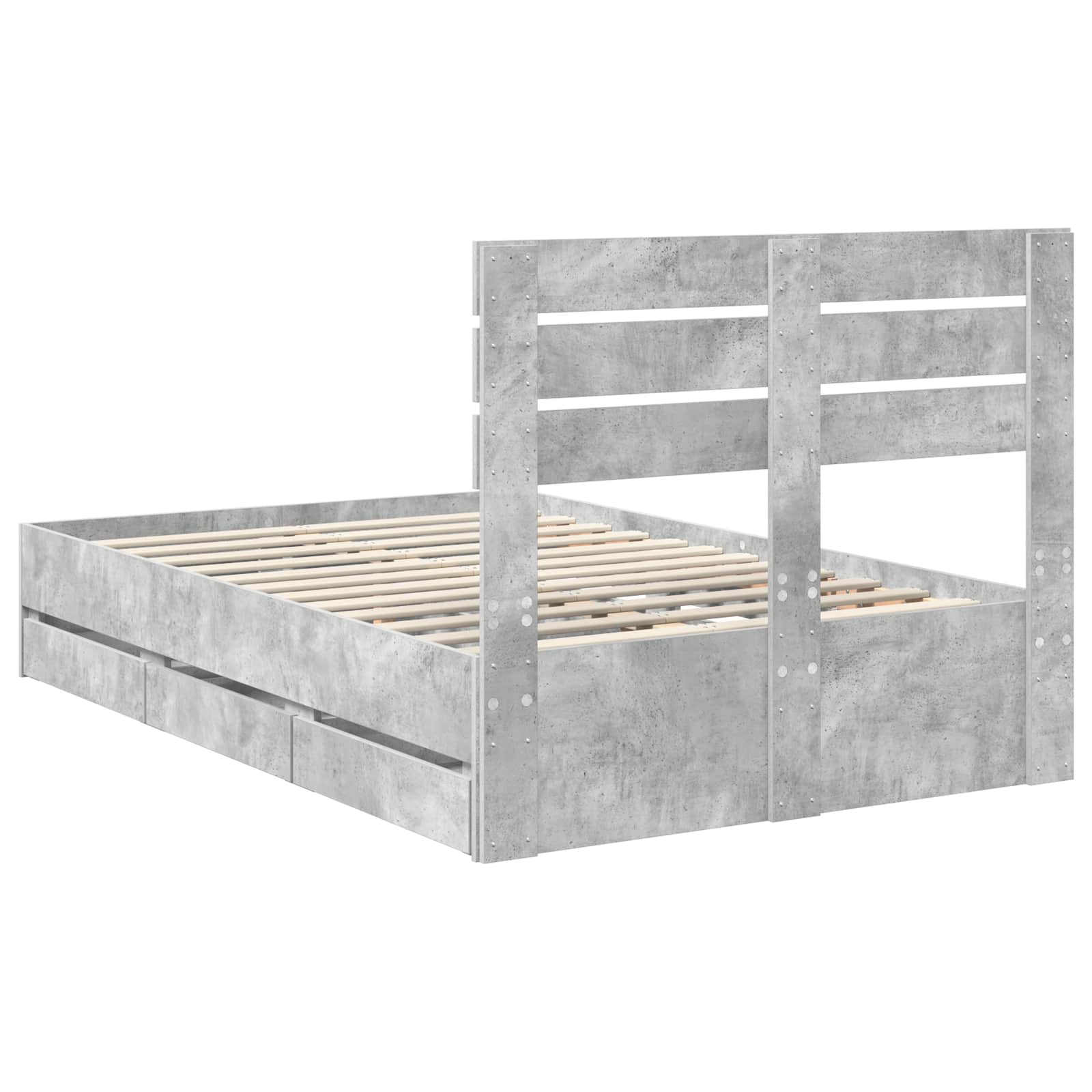 Voodi raam sahtliga peaga Betoonhall 120 x 190 cm Inseneripuit 79 Kõik vajalik sinu aeda ja koju! Voodi raam sahtliga peaga Betoonhall 120 x 190 cm Inseneripuit - Image 10