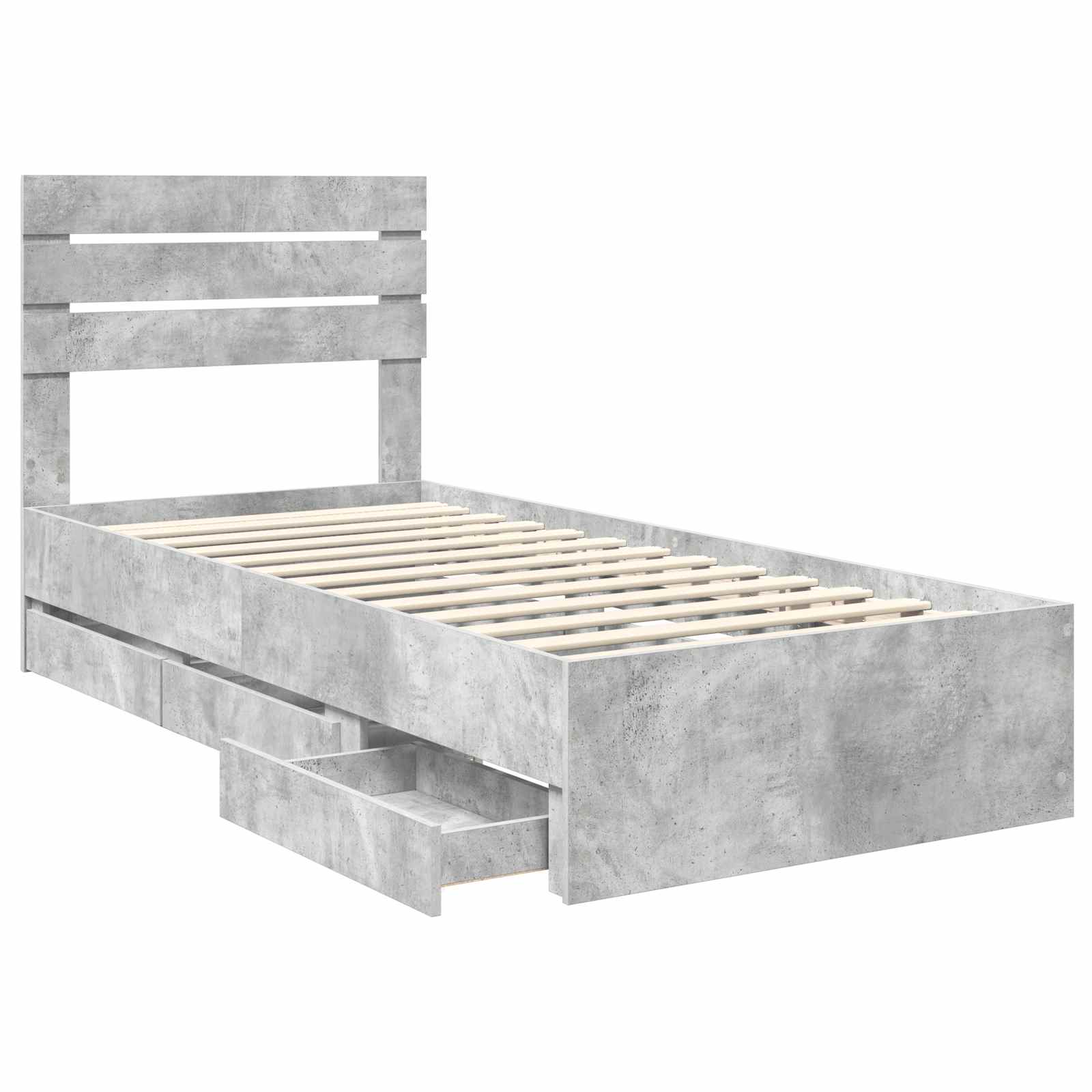 Voodi raam sahtliga peaga Betoonhall 90 x 200 cm Inseneripuit 51 Kõik vajalik sinu aeda ja koju! Voodi raam sahtliga peaga Betoonhall 90 x 200 cm Inseneripuit - Image 5