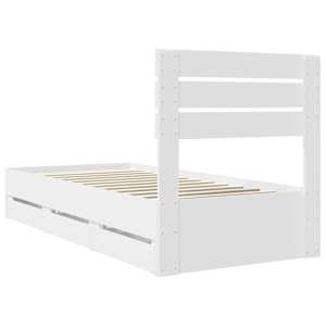 Rám postele se zásuvkou Bílá 75 x 190 cm Inženýrské dřevo - obrázek 10