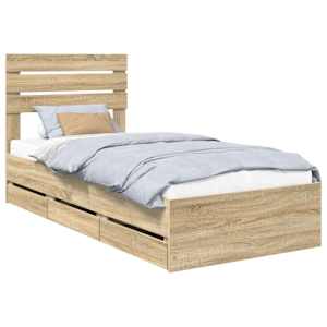 Rám postele se zásuvkou Sonoma dub 75 x 190 cm Inženýrské dřevo - obrázek 2