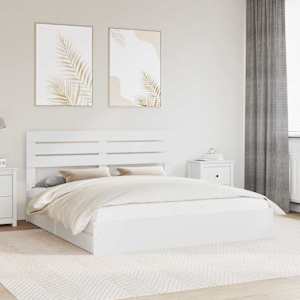Postel s úložným prostorem Bílá 180 x 200 cm kompozitní dřevo - obrázek 1
