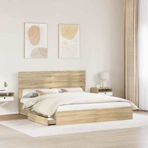 Postel s úložným prostorem s čelo Sonoma dub 180 x 200 cm - obrázek 3