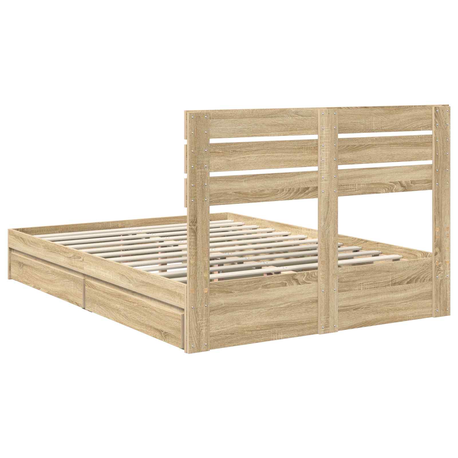 Opslag bed met lade Sonoma Eiken 160 x 200 cm Bewerkt hout | luizaXL | Dé meubelwinkel voor elk interieur Opslag bed met lade Sonoma Eiken 160 x 200 cm Bewerkt hout - Afbeelding 10