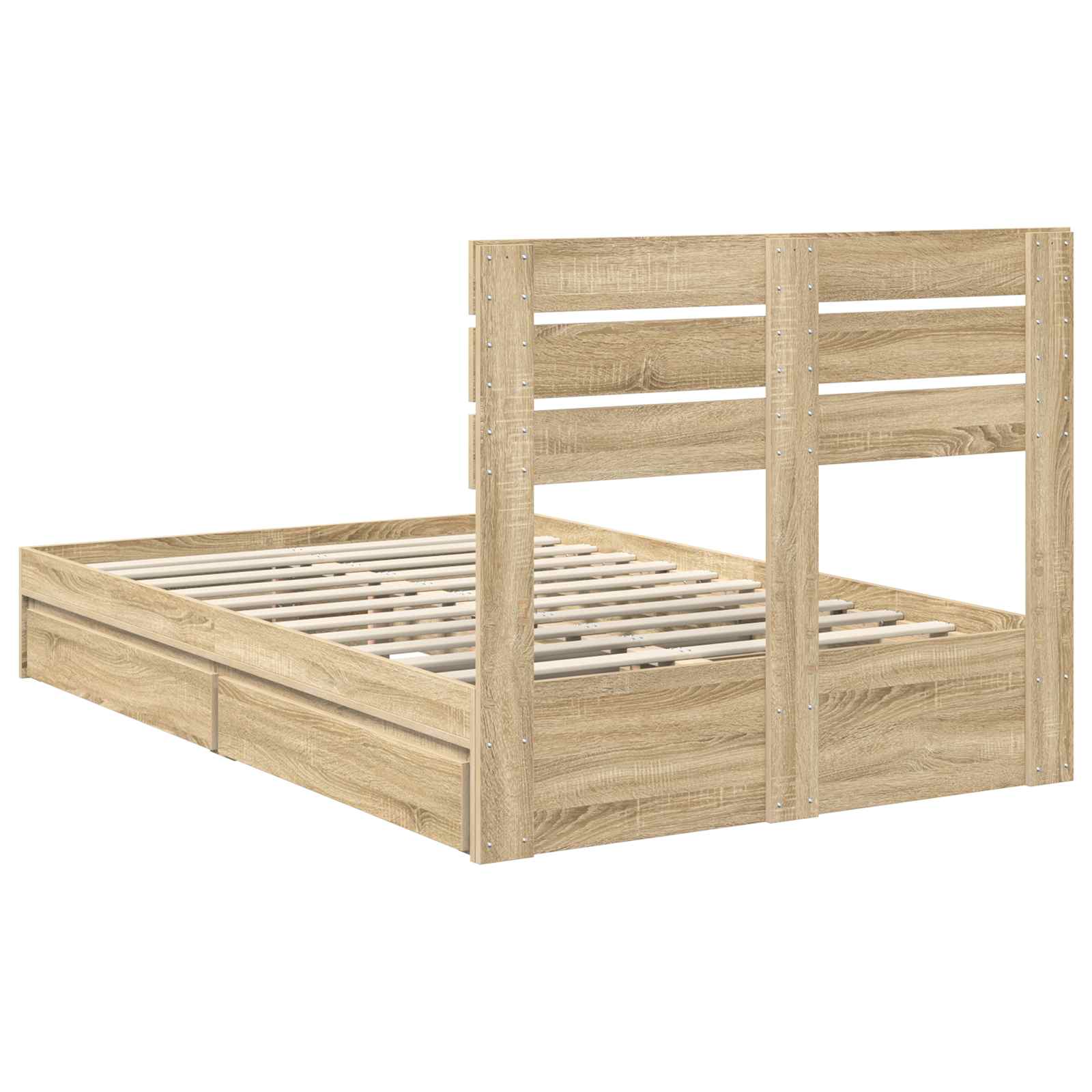 Opslag bed met lade Sonoma Eiken 135 x 190 cm Bewerkt hout | luizaXL | Dé meubelwinkel voor elk interieur Opslag bed met lade Sonoma Eiken 135 x 190 cm Bewerkt hout - Afbeelding 10
