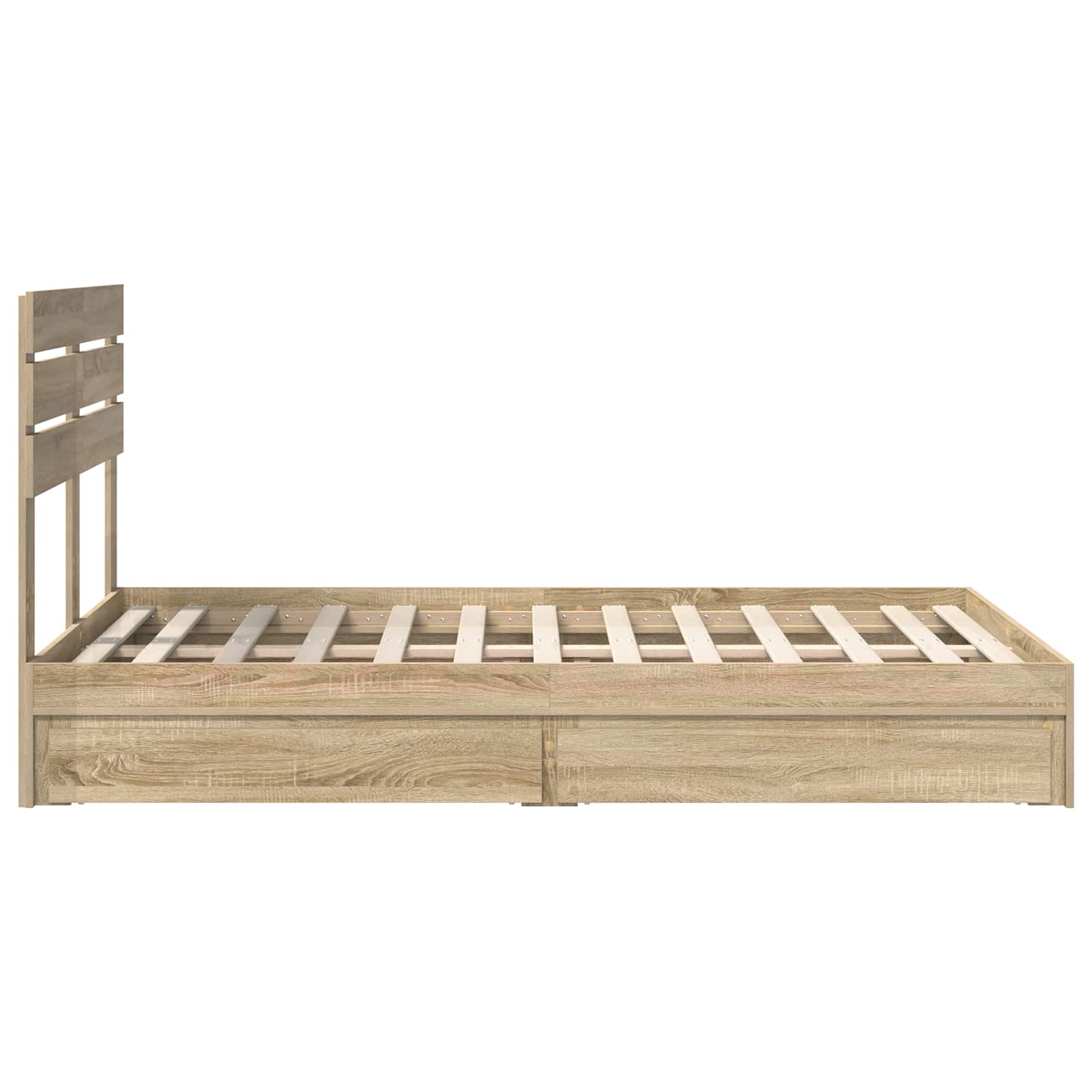 Opslag bed met lade Sonoma Eiken 135 x 190 cm Bewerkt hout | luizaXL | Dé meubelwinkel voor elk interieur Opslag bed met lade Sonoma Eiken 135 x 190 cm Bewerkt hout - Afbeelding 9