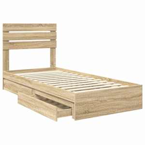 Postel s úložným prostorem s čelo Sonoma dub 90 x 190 cm - obrázek 5