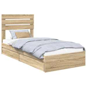 Postel s úložným prostorem s čelo Sonoma dub 75 x 190 cm - obrázek 2
