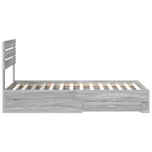 Rám postele Šedý Sonoma a stříbrná 75 x 190 cm kompozitní dřevo - obrázek 8