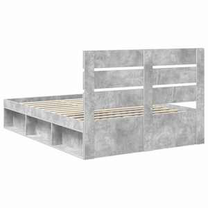 Rám postele s čelo Beton 140 x 200 cm Masivní borové dřevo - obrázek 9