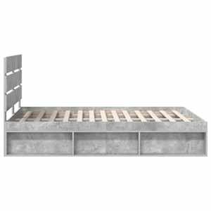 Rám postele s čelo Beton 140 x 190 cm Masivní borové dřevo - obrázek 8