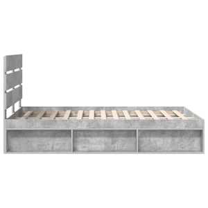 Rám postele Betonově šedá 135 x 190 cm Masivní borové dřevo - obrázek 8