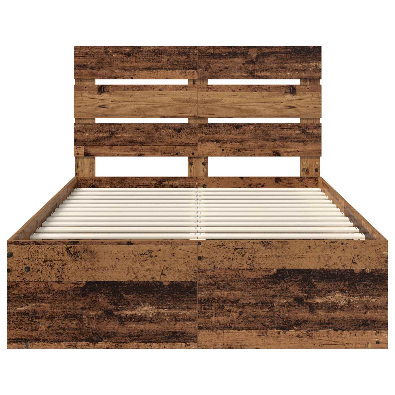 Voodi raam peaga Vana puit 135 x 190 cm Tahke mänd 76 Kõik vajalik sinu aeda ja koju! Voodi raam peaga Vana puit 135 x 190 cm Tahke mänd - Image 7