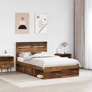 Rám postele Staré dřevo 120 x 200 cm Masivní borové dřevo - obrázek 3