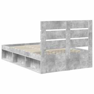 Rám postele s čelo Beton 120 x 190 cm Masivní borové dřevo - obrázek 9