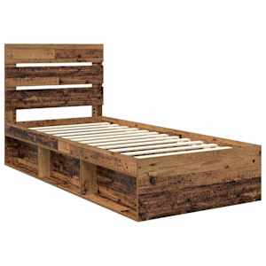 Rám postele Staré dřevo 100 x 200 cm Masivní borové dřevo - obrázek 4