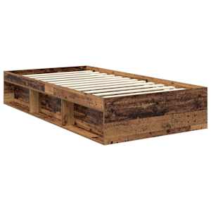 Rám postele Staré dřevo 100 x 200 cm Masivní borové dřevo - obrázek 5