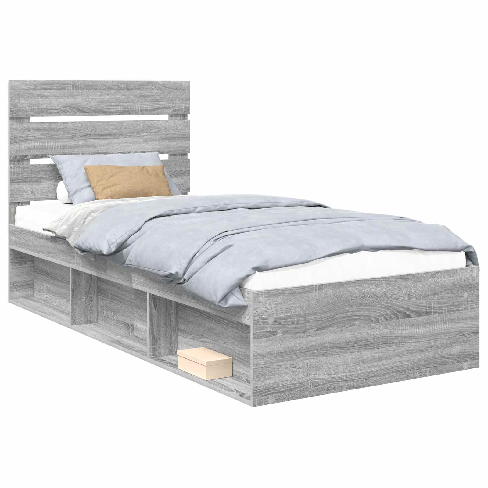 Bedframe Grijs Sonoma 90 x 200 cm Massief grenenhout image 2