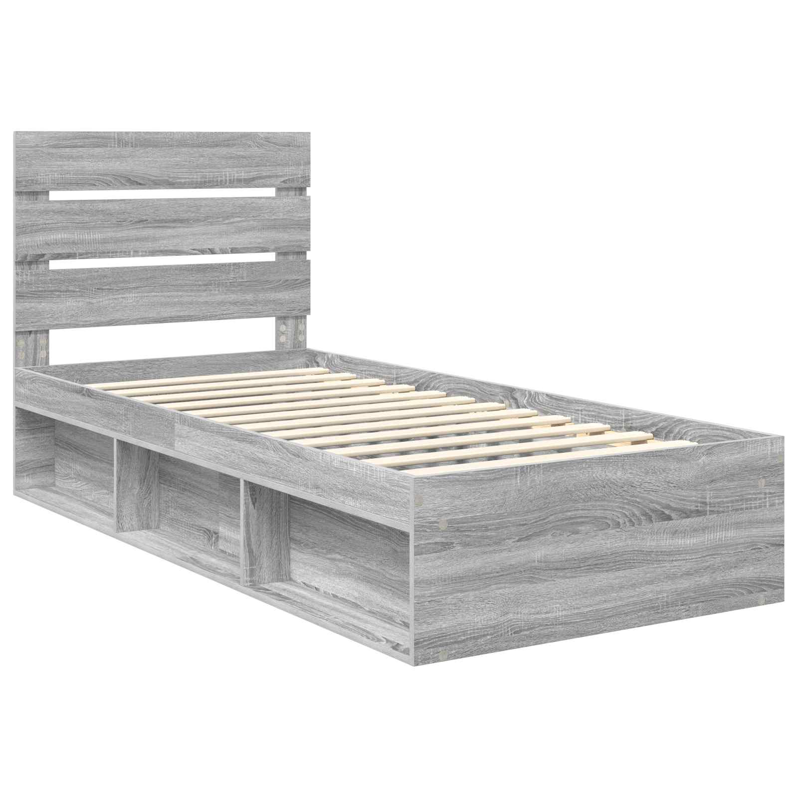 Bedframe Grijs Sonoma 90 x 190 cm Massief grenenhout image 4