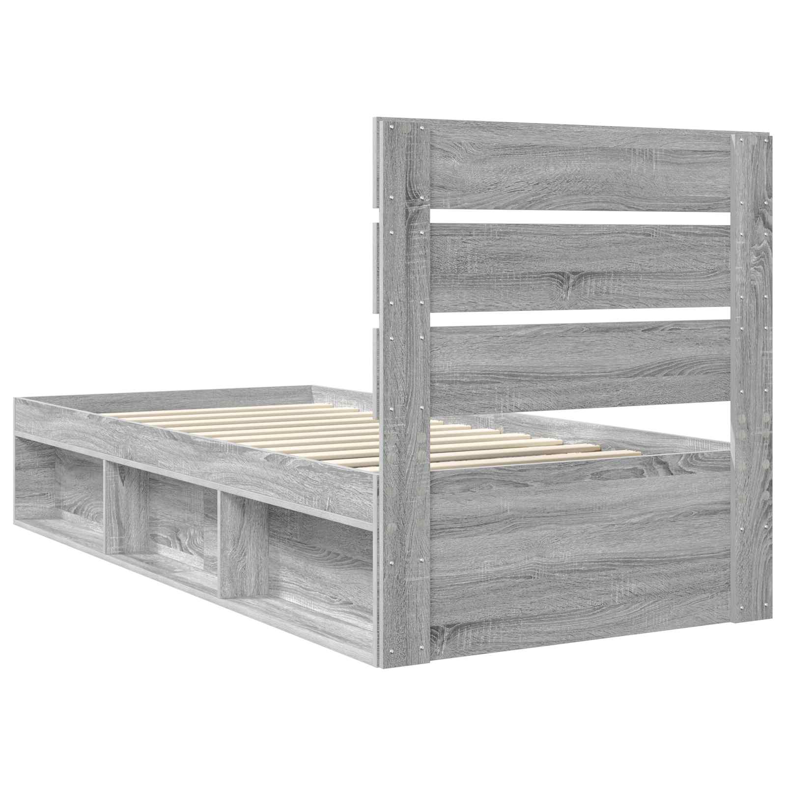 Bedframe Grijs Sonoma 90 x 190 cm Massief grenenhout image 9