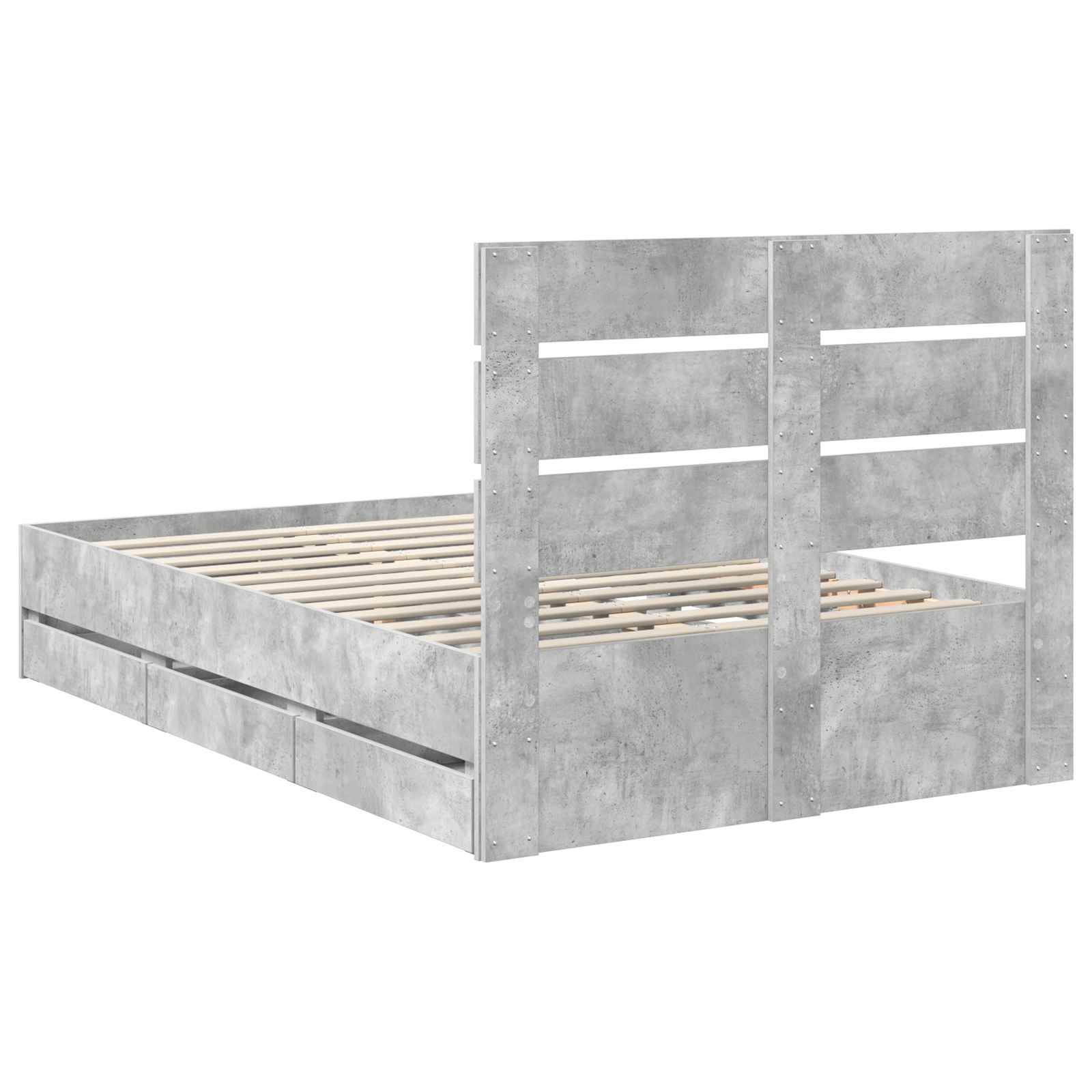 Voodi raam sahtliga peaga Betoonhall 120 x 190 cm Inseneripuit 33 Kõik vajalik sinu aeda ja koju! Voodi raam sahtliga peaga Betoonhall 120 x 190 cm Inseneripuit - Image 10