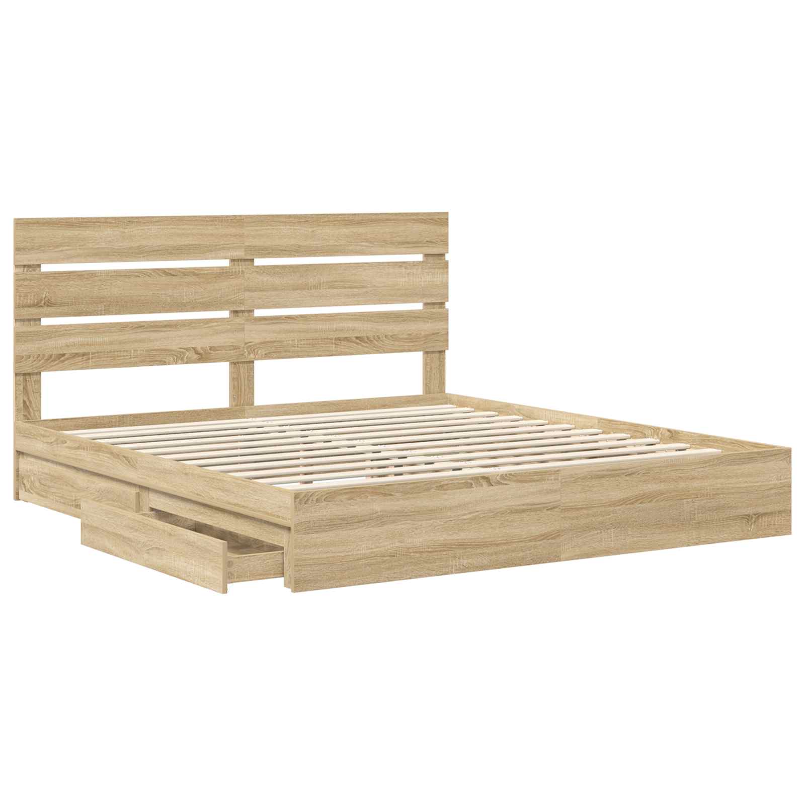 Opslag bed met lade Sonoma Eiken 180 x 200 cm Bewerkt hout | luizaXL | Dé meubelwinkel voor elk interieur Opslag bed met lade Sonoma Eiken 180 x 200 cm Bewerkt hout - Afbeelding 5