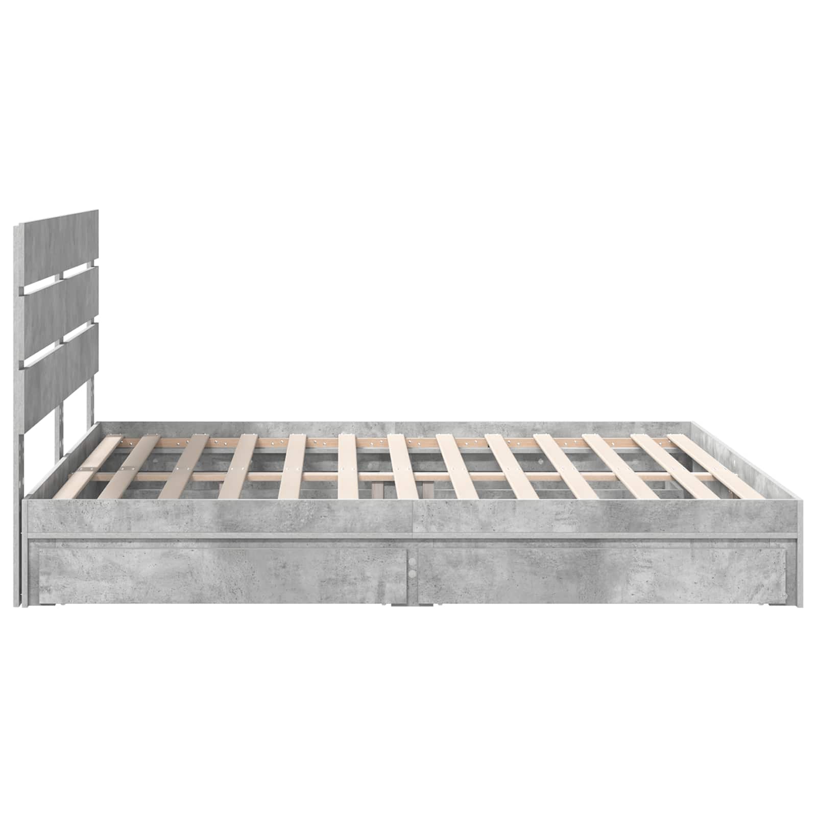 Laos voodi peaga sahtliga Betoonhall 180 x 200 cm Tehispuit 9 Kõik vajalik sinu aeda ja koju! Laos voodi peaga sahtliga Betoonhall 180 x 200 cm Tehispuit - Image 9