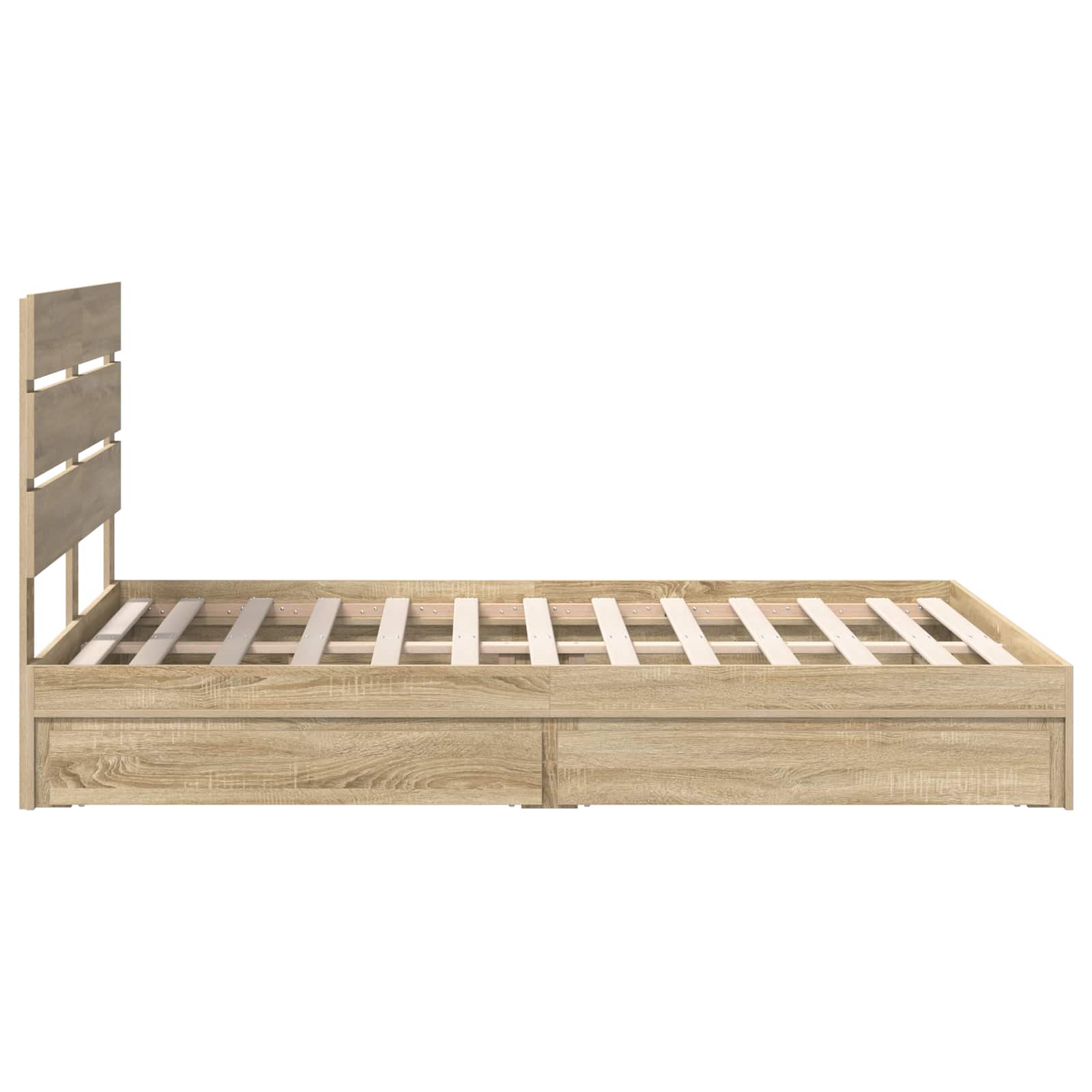 Opslag bed met lade Sonoma Eiken 160 x 200 cm Bewerkt hout | luizaXL | Dé meubelwinkel voor elk interieur Opslag bed met lade Sonoma Eiken 160 x 200 cm Bewerkt hout - Afbeelding 9