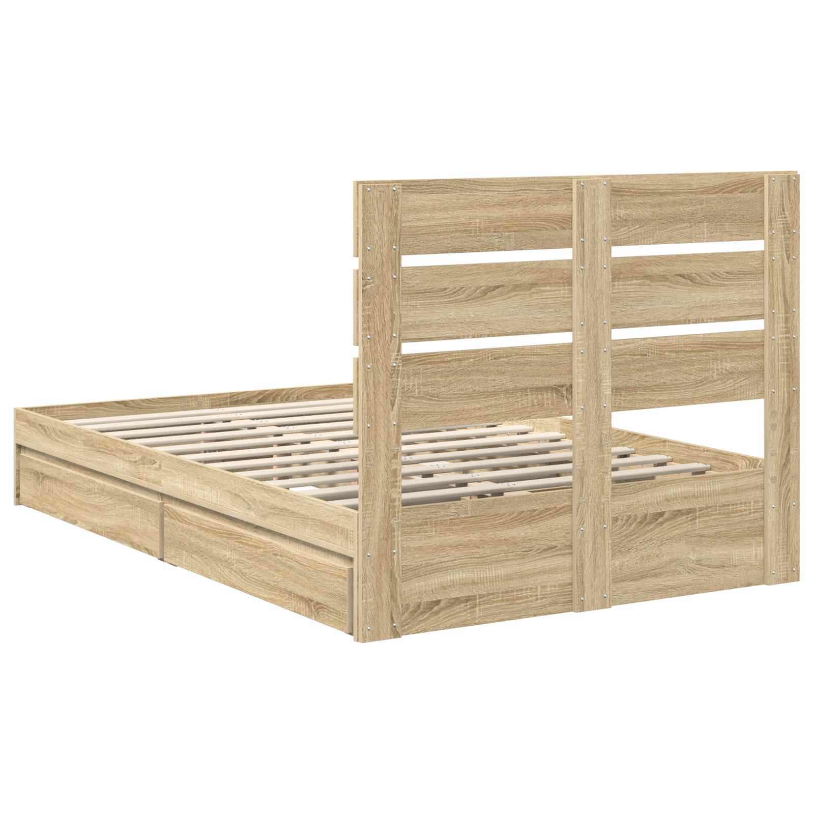 Opslag bed met lade Sonoma Eiken 135 x 190 cm Bewerkt hout | luizaXL | Dé meubelwinkel voor elk interieur Opslag bed met lade Sonoma Eiken 135 x 190 cm Bewerkt hout - Afbeelding 10