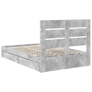 Postel s úložným prostorem s čelo Betonově šedá 135 x 190 cm - obrázek 10