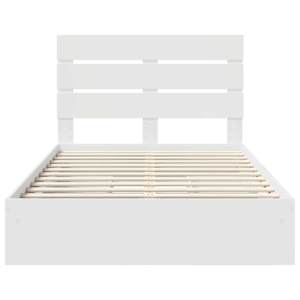 Postel s úložným prostorem Bílá 120 x 200 cm kompozitní dřevo - obrázek 8