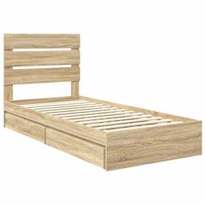 Postel s úložným prostorem s čelo Sonoma dub 70 x 190 cm - obrázek 4