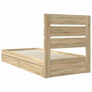 Postel s úložným prostorem s čelo Sonoma dub 70 x 190 cm - obrázek 10