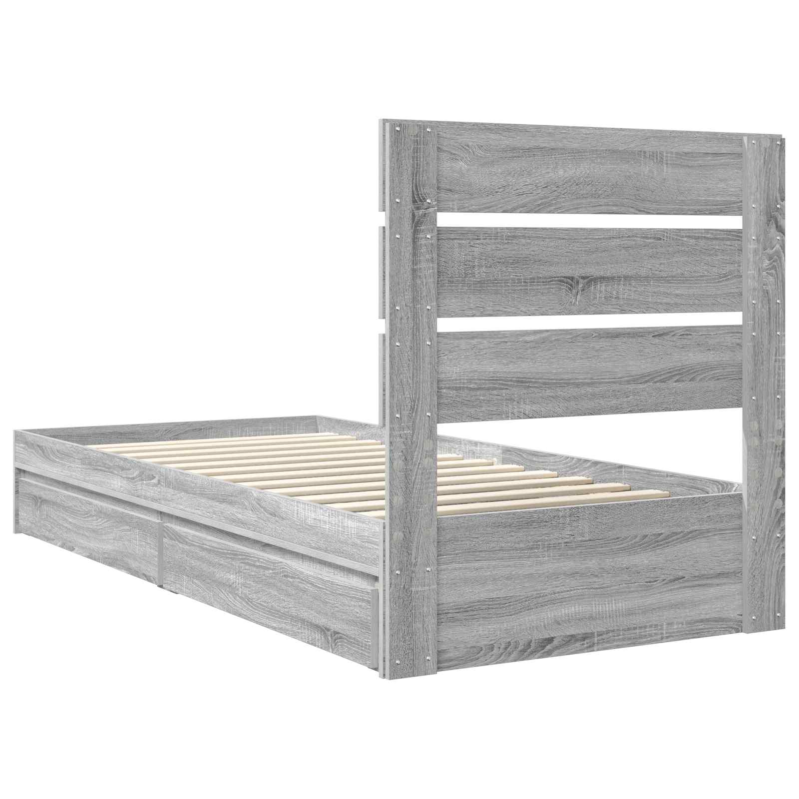 Laos voodi peaga sahtliga Hall Sonoma 75 x 190 cm Tehispuit 10 Kõik vajalik sinu aeda ja koju! Laos voodi peaga sahtliga Hall Sonoma 75 x 190 cm Tehispuit - Image 10